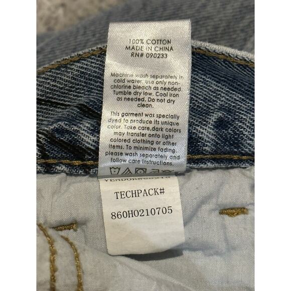 Pacsun High-Rise Straight Black Distressed Butterfly Jeans Girls Size 25 - Picture 6 of 7